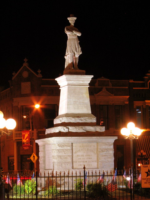 Lebanon's Gen. Hatton Monument at Night
