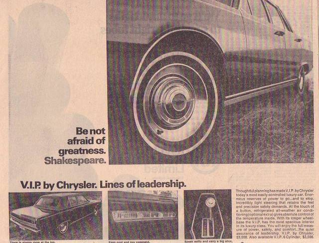 Covering the Luxuries Valiant VIP that was Sold by Chrysler in 1969
