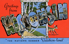 Wisconsin Large Letter Postcards