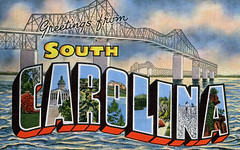 South Carolina Large Letter Postcards