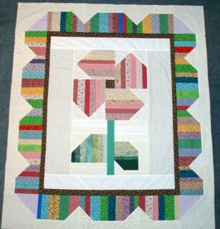  Baby Quilt Patterns on Happy String Flowers For Baby Free Quilt Pattern 43 By 50 This Top Was