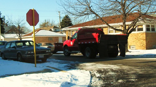 Elmwood Park Department of Public Works snowplow truck. Elmwood Park Illinois. December 2010. by Eddie from Chicago
