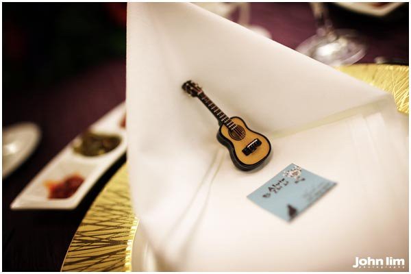 Music themed wedding favor Wedding Venue Marina Bay Sands