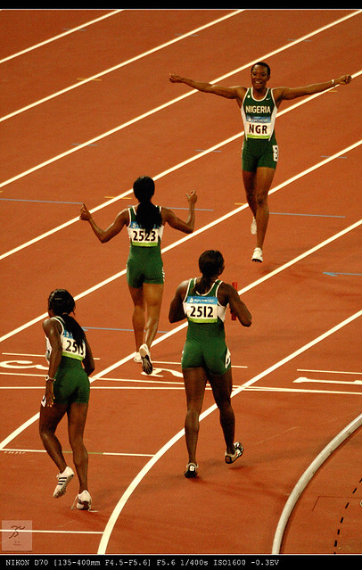 Nigeria Women Team in 4x100m finals, Beijing Olympic Games, 2008