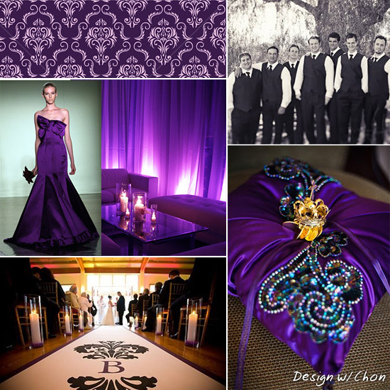 A Royal Purple Wedding Colors Black Purple Lavender Silver Grey 