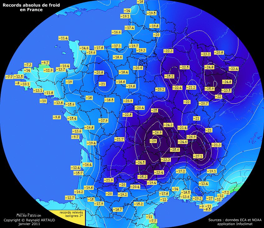records absolus de froid en France Reynald ARTAUD météopassion