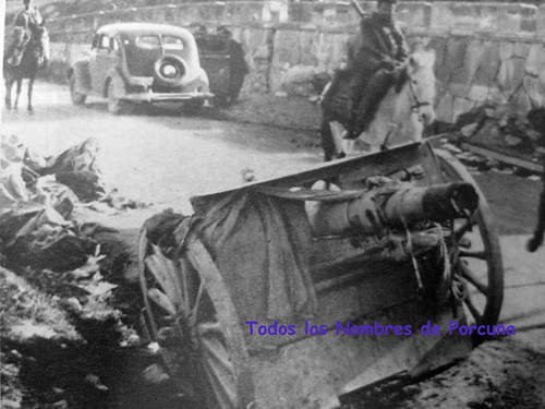 Entrada de las tropas marroquíes por el "muro" (Porcuna) el 1 de enero de 1937.