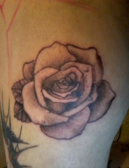 Black and grey rose tattoo great fun to do