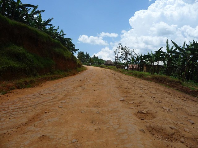 Almost the worst road in Uganda