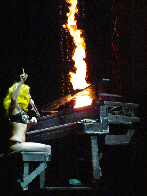 Lady Gaga Concert Piano on Fire Lady Gaga Concert in Pittsburgh Consol