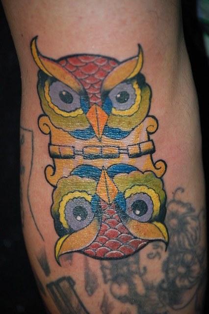 owl tattoo flash piece