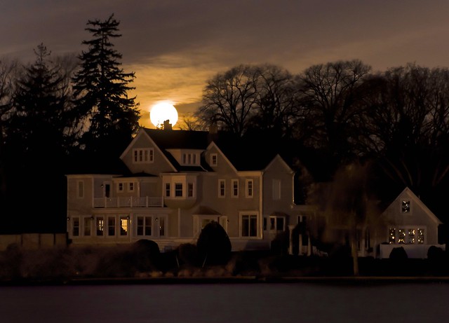 Image result for moon over a house