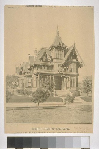 Residence of Mr. Wallace Everson, S. W. Cor. Filbert and Sixteenth Sts., Oakland, Cal., Artotype No. 61, with "S. F. News Letter," March 10, 1888