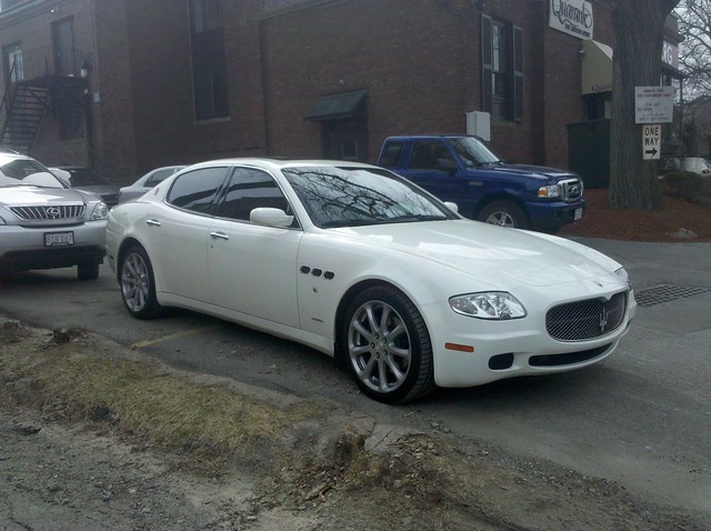 White Maserati Quattroporte Nice Qp with custom exhaust and window tint