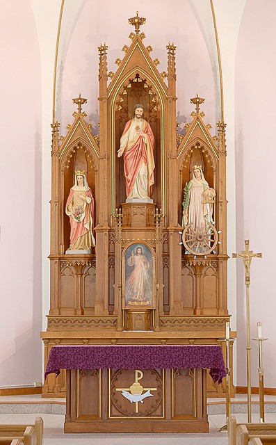 Saint Elizabeth Roman Catholic Church, in Marine, Illinois, USA - altar