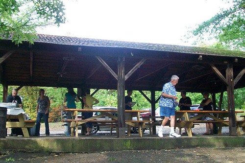The picnic shelter in Schenley Park where the rehearsal dinner was held
