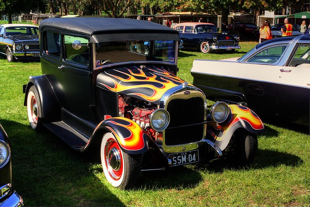 Loved the cool flames on this cool A model Ford hot rod