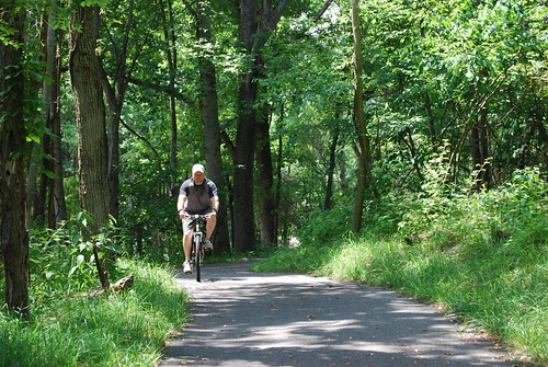 A paved trail at Claytor Lake State Park   