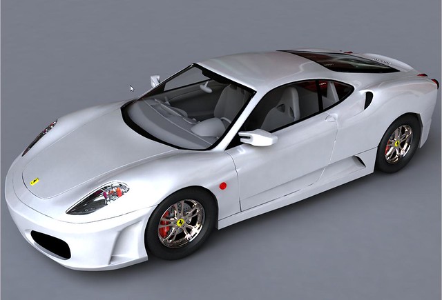 Ferrari F430 White Ferrari F430 modeled in 3DS Max and rendered with VRAY