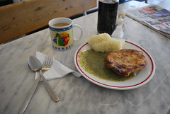 Pie, mash and liquor on the side