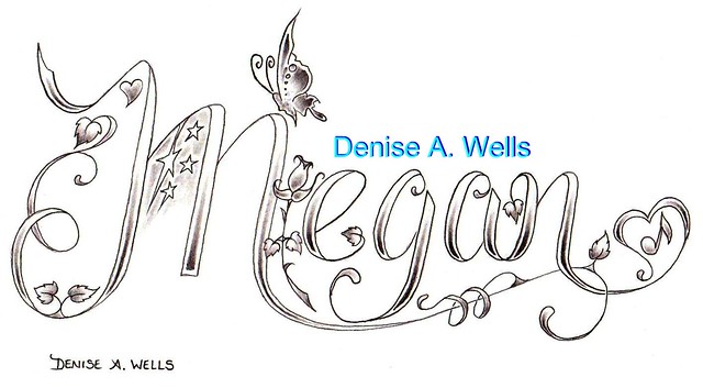 Megan Tattoo Design by Denise A Wells