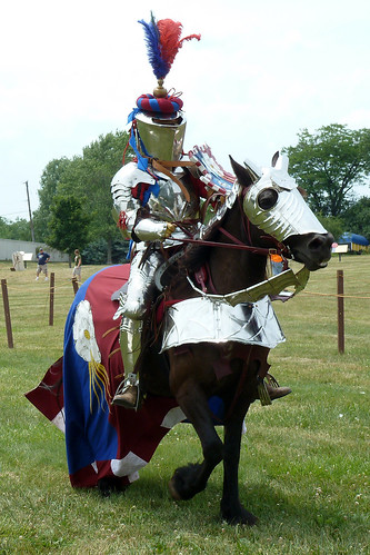 Fifteenth century knight in tournament armor