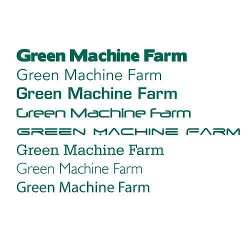 Green Machine sample fonts