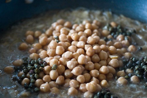 chickpeas and capers