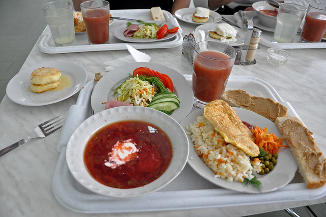 lunch at the Chernobyl workers' cafeteria