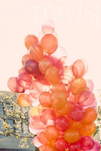 peach balloons