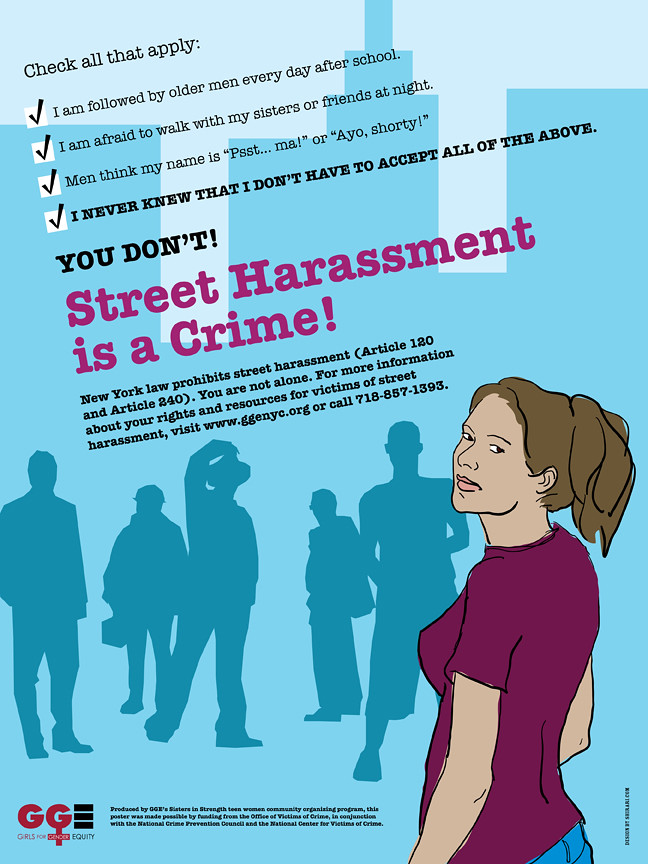 street harassment is a crime poster