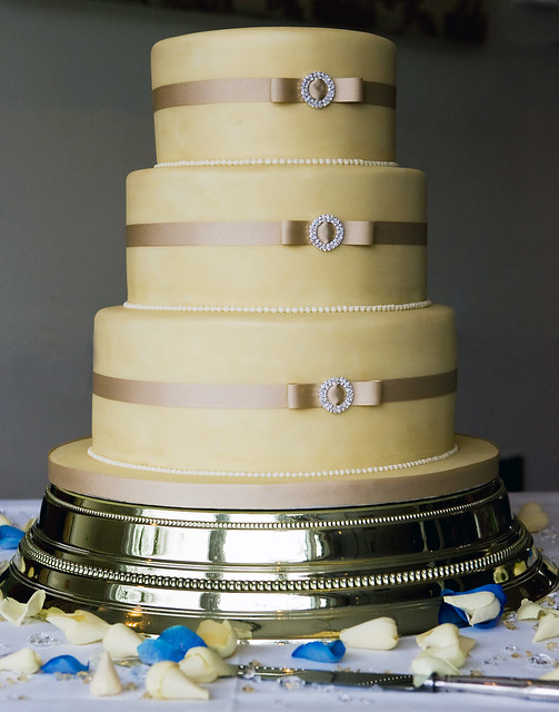 Champagne Gold Wedding Cake Professional Photo