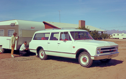 1967 Chevrolet Suburban with Ideal Travel Trailer 
