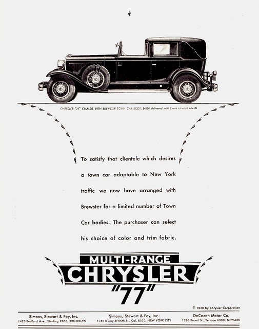 1930 Chrysler 77 Town Car by Brewster