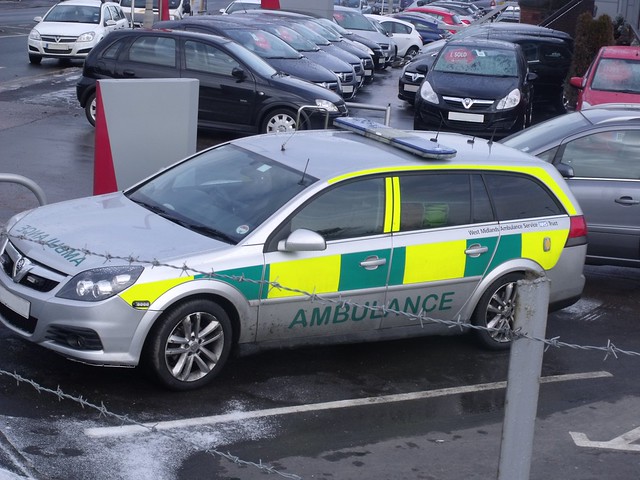 West Midlands Ambulance Service NHS Trust Vauxhall Ambulance car 