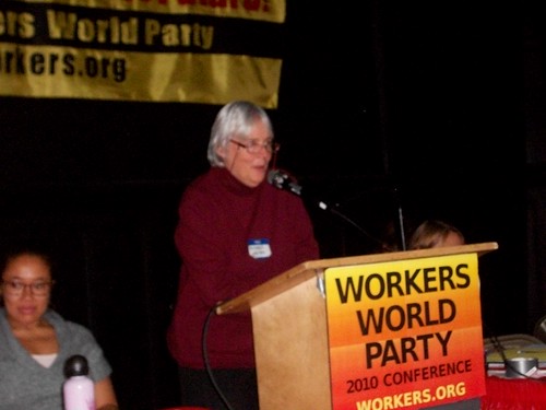 Deirdre Griswold, editor of Workers World newspaper based in New York City, addressing the National Conference for a New Urgency in the Struggle for World Socialism held on Nov. 13-14, 2010. (Photo: Abayomi Azikiwe) by Pan-African News Wire File Photos