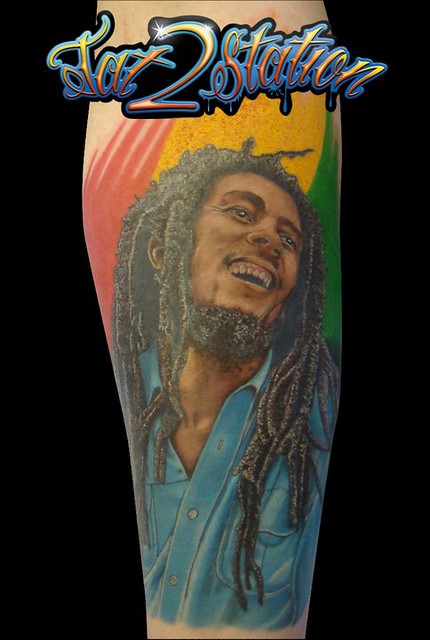 Bob Marley tattoosColour tattooThe tattoo station newcastleKen Patten
