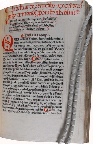 Manuscript rubrication and variant in Gerson, Johannes: De contractibus