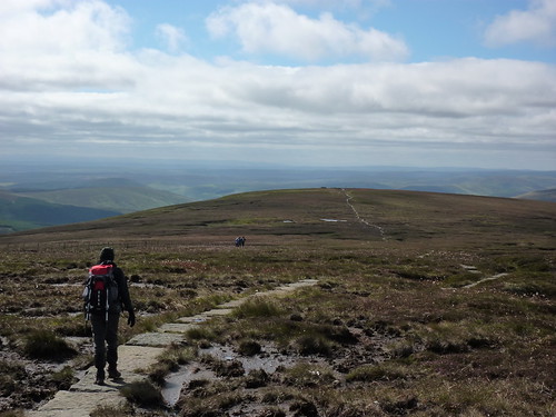 Heading back down from the Cheviot