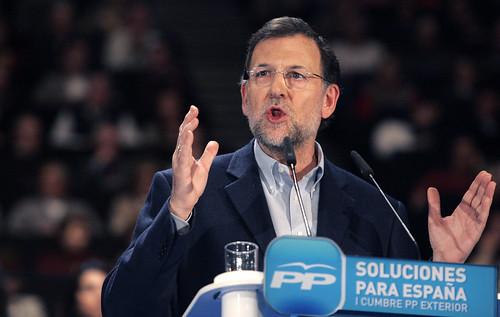 Mariano Rajoy en un mitin