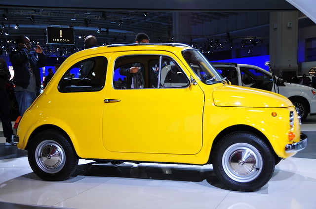 Yellow Fiat 500 Vintage