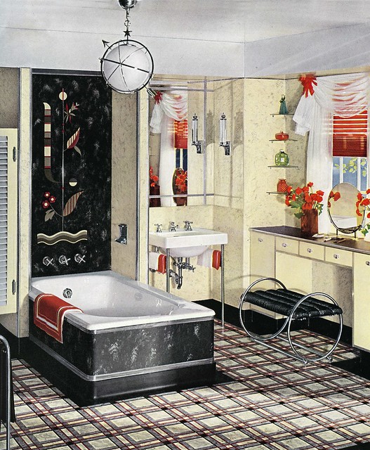 Cool Art Deco / Machine Age Bathroom