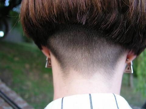 nape Hairstyle shaved at