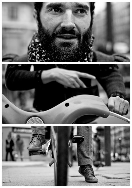Triptychs of Strangers #3: The Cyclist, Paris