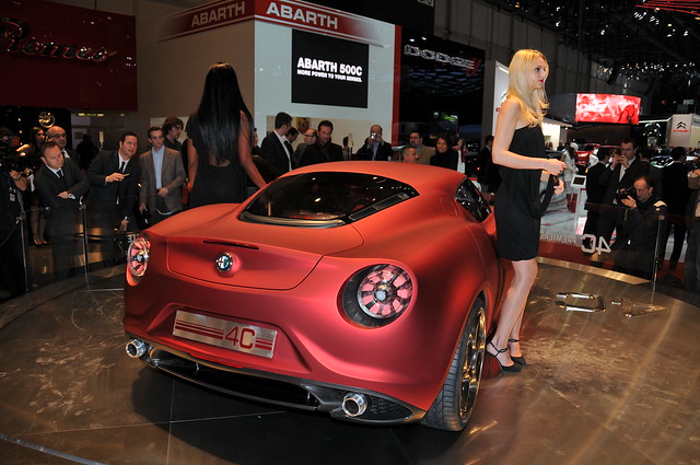 The Alfa Romeo 4C Concept was introduced at the 2011 Geneva Motor Show 