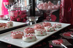 Pink, Black and White mini dessert table