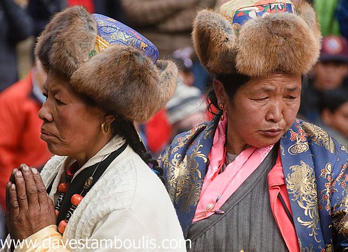 Sherpa Tibetan pilgrims at the Mani Rindu Festival at Tengboche Monastery in the Everest Region of Nepal