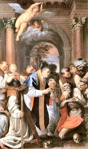 Carracci, Agostino (1557-1602) - 1591-92 The Last Communion of St. Jerome (Pinacoteca Nazionale di Bologna, Italy)