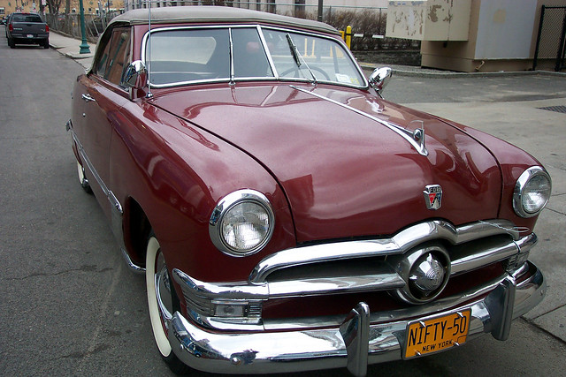 This is a 1950 Ford Coupe convertible The car was pulled off of a trailer