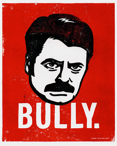 Ron Swanson from Parks & Recreation Lino Block Print